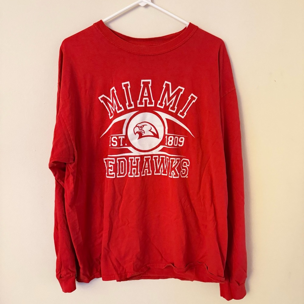 Red Miami Redhawks Longsleeve